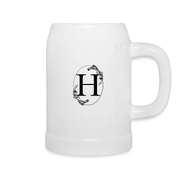 Buchstabe H - Bierkrug - Weiß - Rechts