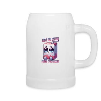 Low on Vibes – Juice Box Needs Vitamins - Beer Mug - white - Right