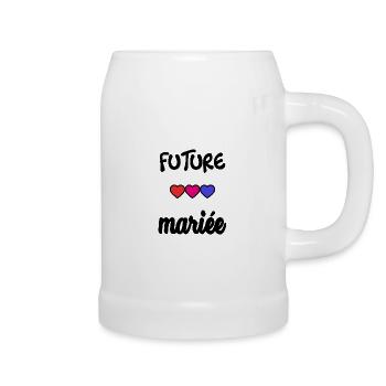 Junggesellinnenabschied. HOCHZEIT. MANNSCHAFT. TEAM BRAUT. ZUKÜNFTIGE BRAUT - Bierkrug - Weiß - Rechts