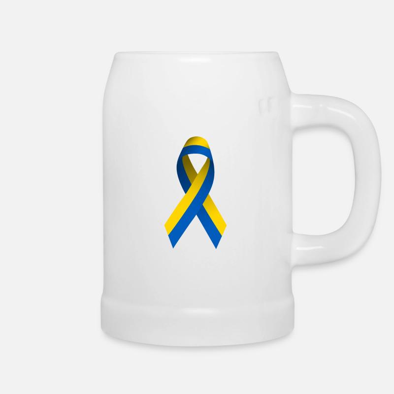 Peace for Ukraine - Beer Mug - white