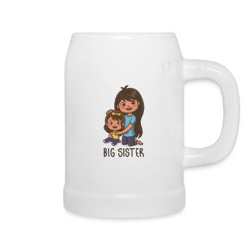 große Schwester - Bierkrug - Weiß - Rechts