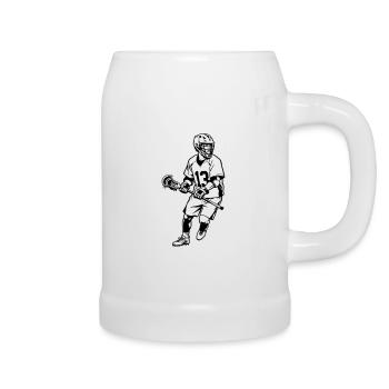 Lacrosse - Bierkrug - Weiß - Rechts