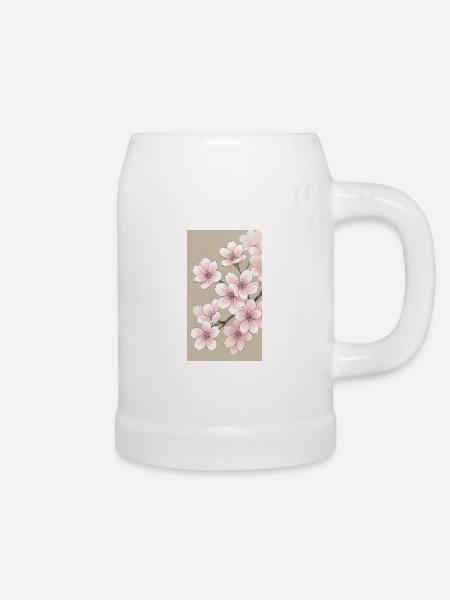 Sakura Kirschblüte - Bierkrug - Weiß