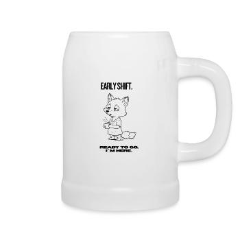 Chemise Fox du Shift Tôt – Prête à partir. Je suis là. - Chope en céramique - blanc - Droite