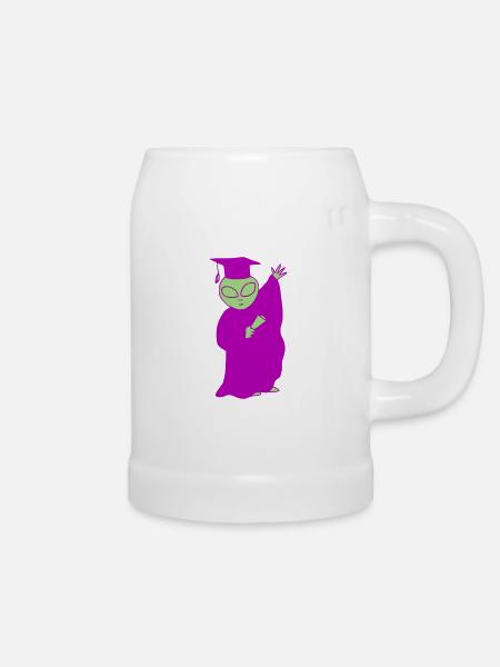 Graduation Alien - Bierkrug - Weiß