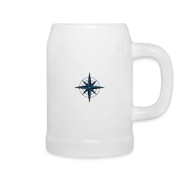 Navigation Compass Star Sailor and Skipper Boat - Beer Mug - white - Right