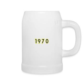 1970 Année Anniversaire - Chope en céramique - blanc - Droite