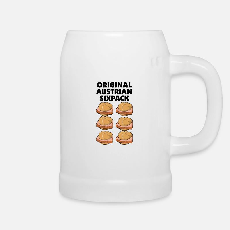 original austrian Sixpack - Sechsertragerl - Beer Mug - white