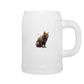 Amour du chat - Chope en céramique - blanc - Droite