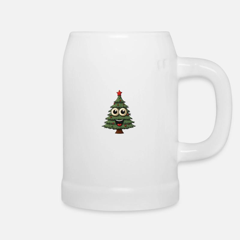 Funny Christmas Tree - Perfect Christmas Gift - Beer Mug - white