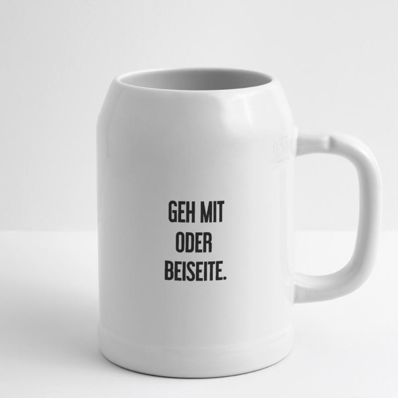 Geh mit oder beiseite Bierkrug