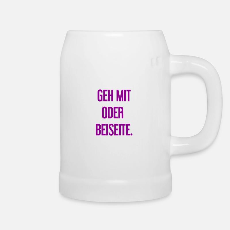 Walk with or aside - Beer Mug - white
