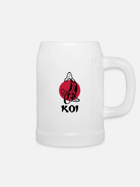 Koi - Bierkrug - Weiß