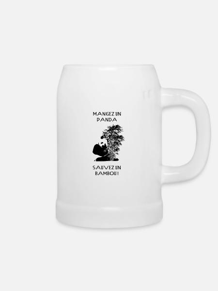 Essen Sie ein Panda - Bierkrug - Weiß