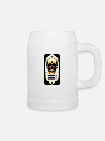 Schädel Schädel - Bierkrug - Weiß