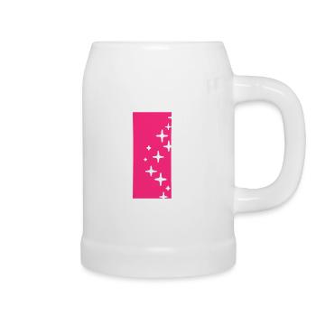 Buchstabe I Glitzer - Bierkrug - Weiß - Rechts