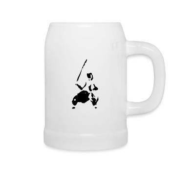 Kendo - Figur - Bierkrug - Weiß - Rechts
