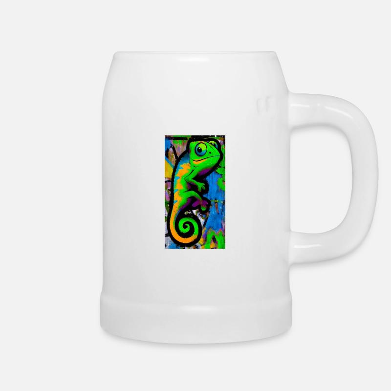 chameleon - Beer Mug - white