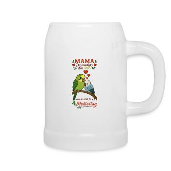4. Muttertag - Bierkrug - Weiß - Rechts