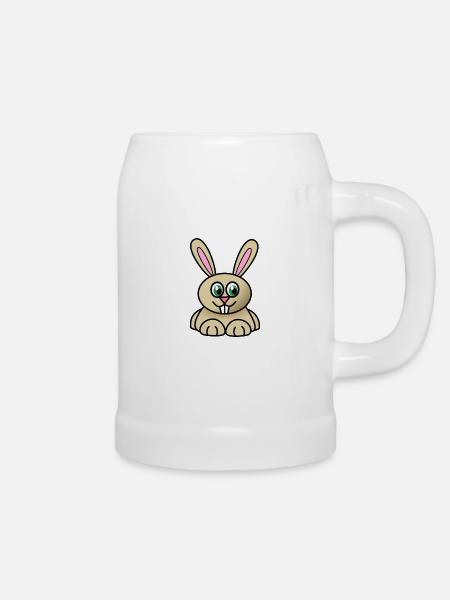 Niedlicher Hase - Bierkrug - Weiß