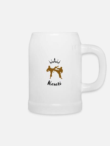 Karatekampf - Bierkrug - Weiß