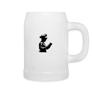 Portrait de Silhouette de chef stagiaire et de boulanger amateur - Chope en céramique - blanc - Droite