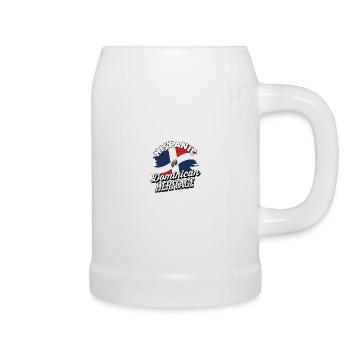 Hispanisches dominikanisches Erbe USA - Bierkrug - Weiß - Rechts