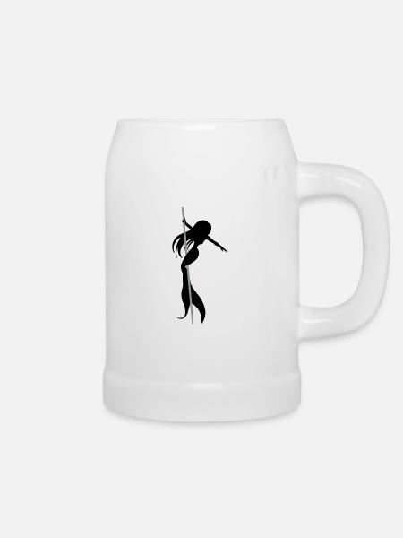 Pole Dance Nixe - Bierkrug - Weiß