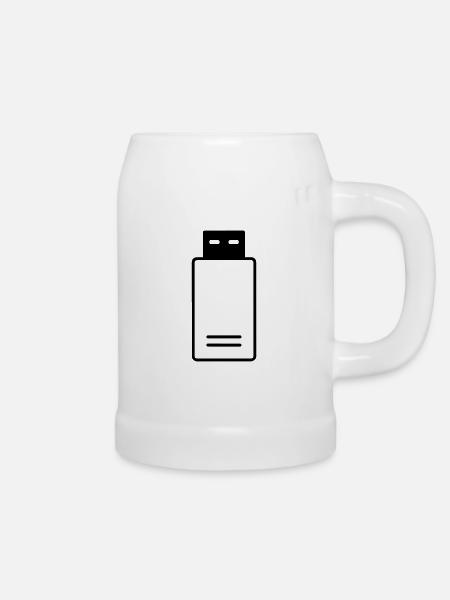 USB-Stick - Bierkrug - Weiß