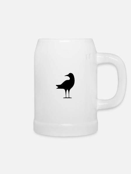 Möwe - Bierkrug - Weiß