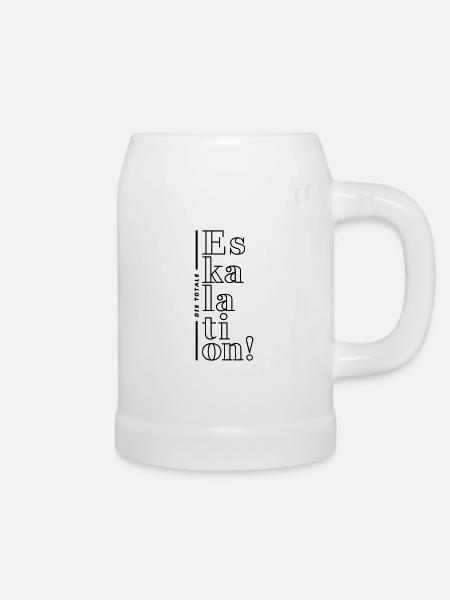 totale eskalation - Bierkrug - Weiß