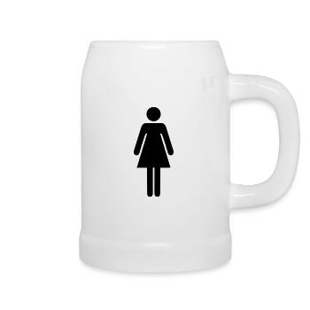 woman - Bierkrug - Weiß - Rechts