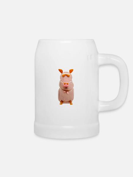 Schwein Cool - Bierkrug - Weiß