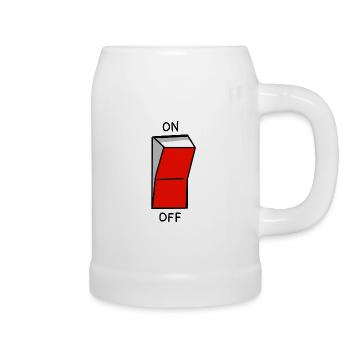 on off - Bierkrug - Weiß - Rechts