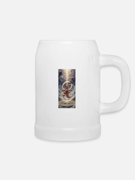 Leuchtender Runenfuchs - Bierkrug - Weiß