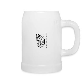 Trust the Process Butterfly Minimal Tee - Chope en céramique - blanc - Droite