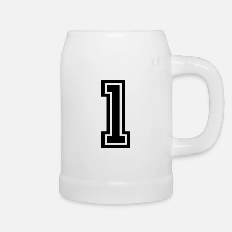 Number One - Bierkrug - Weiß