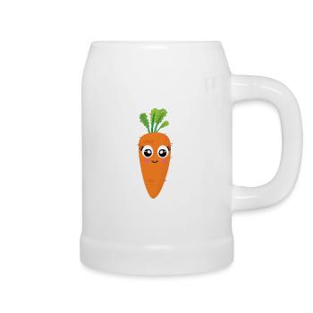 Carotte Carotte Carotte Légumes - Chope en céramique - blanc - Droite