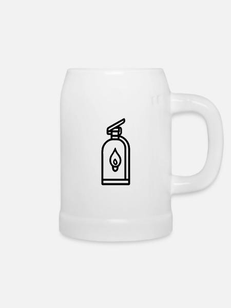 Feuerlöscher - Bierkrug - Weiß