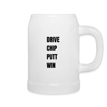 Golf Drive Chip Putt Win - Bierkrug - Weiß - Rechts