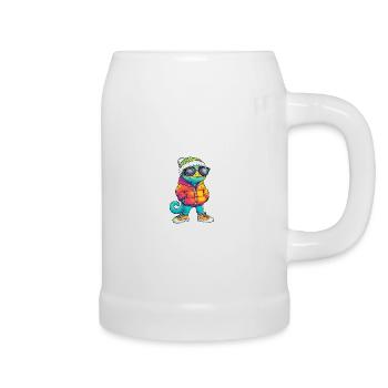 Chameleon Winter - Bierkrug - Weiß - Rechts