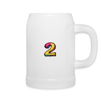 2 Number Comic - Beer Mug - white - Right