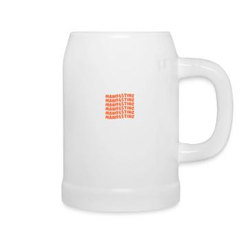 Manifesting orange - Bierkrug - Weiß - Rechts