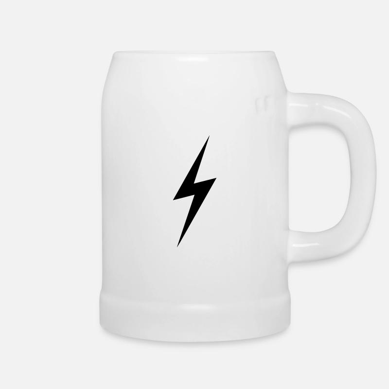 lightening3 - Beer Mug - white