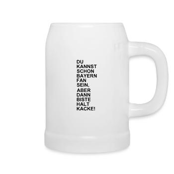Bayern Fan Kacke - Bierkrug - Weiß - Rechts