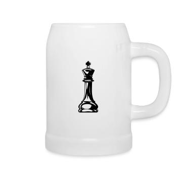 Roi des échecs - Chope en céramique - blanc - Droite