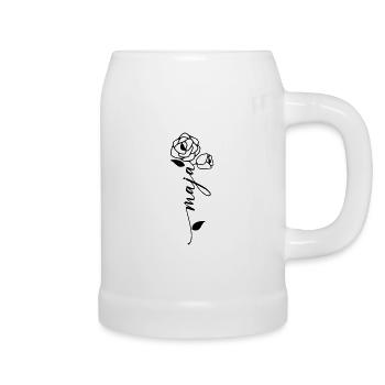 Maja Name Vorname Namensblume - Bierkrug - Weiß - Rechts
