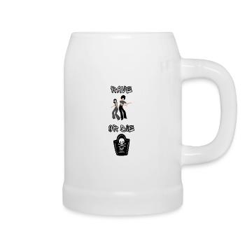 Rave ou mourir - Chope en céramique - blanc - Droite