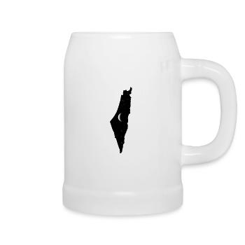 Lune de Gaza - Chope en céramique - blanc - Droite