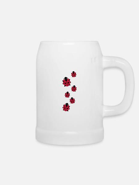 Marienkäfer - Bierkrug - Weiß